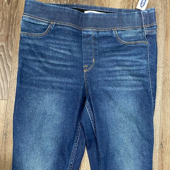Old Navy Rockstar Super Skinny Jeggings Mid-Rise Size 10 Blue Denim Stretchy NWT - Picture 3 of 7